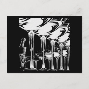 Champagne Glass Vykort