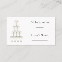 Champagne Glasses Simple Wedding Placeringskort