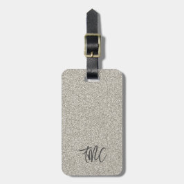 Champagne Glitter INITIALER Glam Luxury Travel Bagagebricka