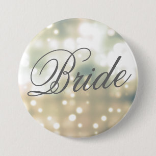 Champagne Glow Bride Button Pin Knapp