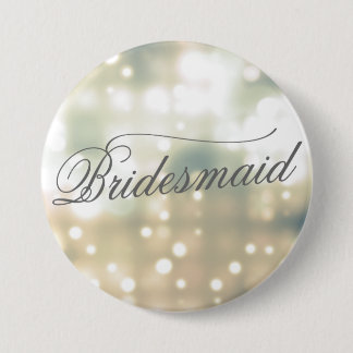 Champagne Glow Bridesmaid Button Pin Knapp