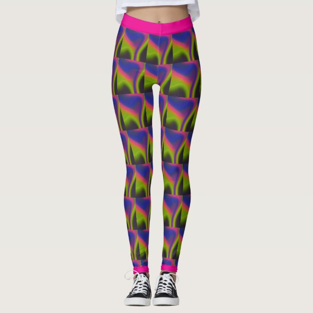 Champagne Glow Gradient Leggings . (Framsida)