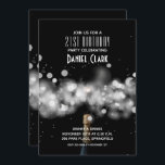 Champagne Gnistra Födelsedagsfest inbjudan<br><div class="desc">Champagne flaska,  sparkler och dimma ljus mot svart bakgrund,  perfekt födelsedagsfest inbjudan,  inbjudningar till festfester på årsdagen,  inbjudningar till festfirmor med mera. Se MATCHING-objekt i vår butik.</div>