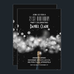 Champagne Gnistra Födelsedagsfest inbjudan<br><div class="desc">Champagne flaska,  sparkler och dimma ljus mot svart bakgrund,  perfekt födelsedagsfest inbjudan,  inbjudningar till festfester på årsdagen,  inbjudningar till festfirmor med mera. Se MATCHING-objekt i vår butik.</div>
