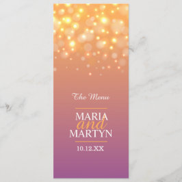 Champagne-gnistra, fyra-menyn meny