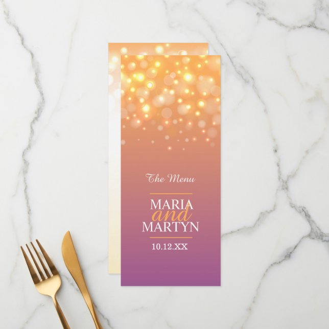 Champagne-gnistra, fyra-menyn meny (Fram/Back In Situ)