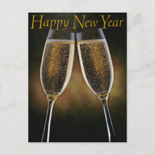 Champagne Gott nytt år vykort