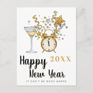 Champagne Gott nytt år Vykort