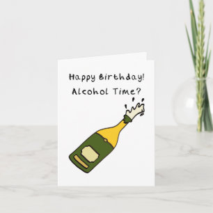 Champagne Grattis på födelsedagen Card Kort