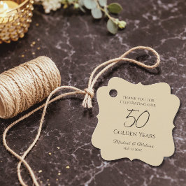 Champagne Guld 50-årsjubileum Förmånsetikett Gåvor Etiketter