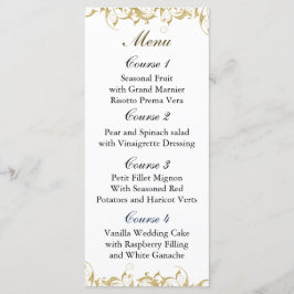 champagne guld Baroque Bröllop Meny