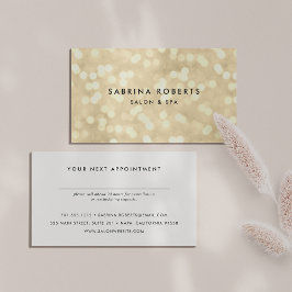 Champagne Guld bokeh-avtalskort Tidsbeställning Kort