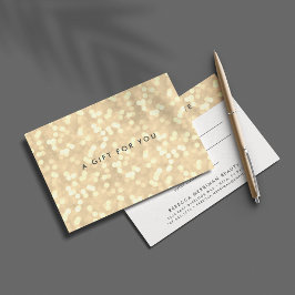 Champagne Guld Bokeh | Intyg om gåva