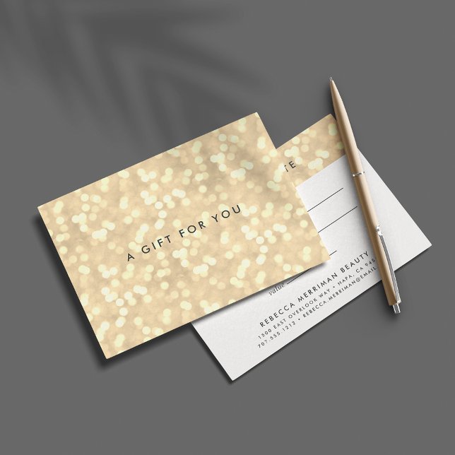 Champagne Guld Bokeh | Intyg om gåva (Skapare uppladdad)