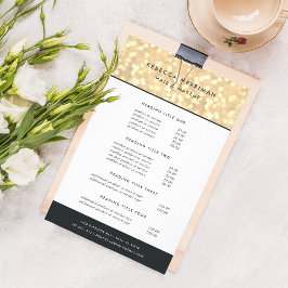 Champagne Guld Bokeh Pricing & Services Flygblad