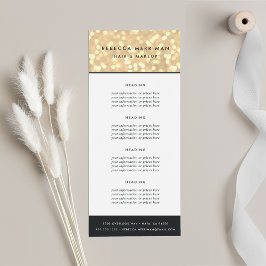 Champagne Guld Bokeh | Priser eller tjänster Reklamkort