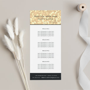 Champagne Guld Bokeh   Priser eller tjänster Reklamkort