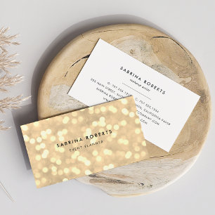 Champagne Guld Bokeh Visitkort