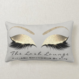 Champagne Guld Glitter Grått Makeup Lash Beauty Lumbarkudde