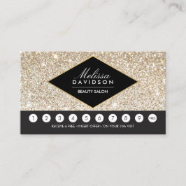 Champagne Guld Glitter och Glamor Loyalty Card Lojalitetskort