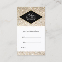 Champagne Guld Glitter och Glamor Möte Tidsbeställning Kort