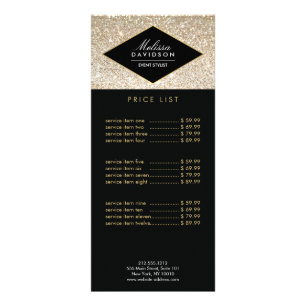 Champagne Guld Glitter och Glamor Reklamkort