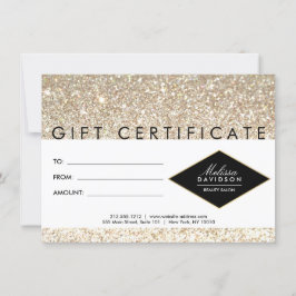 Champagne Guld Glitter Salon Gift-certifikat