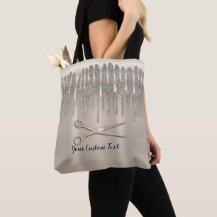 Champagne Guld Hårstylist Diamant Glitter Drip Tygkasse