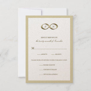 Champagne Guld Infinity Hand Clasp Bröllop OSA Ca Kort