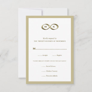 Champagne Guld Infinity Hand Clasp Bröllop OSA Ca Kort