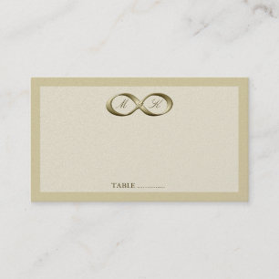 Champagne Guld Infinity Hand Clasp Bröllop Ställe Placeringskort