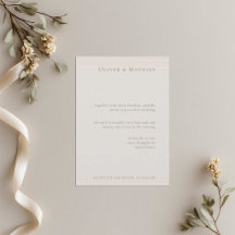 Champagne Guld Modern Minimalist Elegant Bröllop