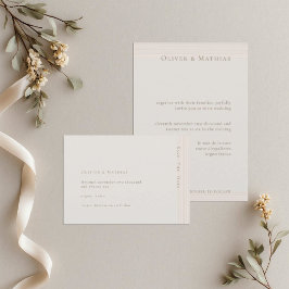 Champagne Guld Modern Minimalist Spara Datum   Inbjudningar