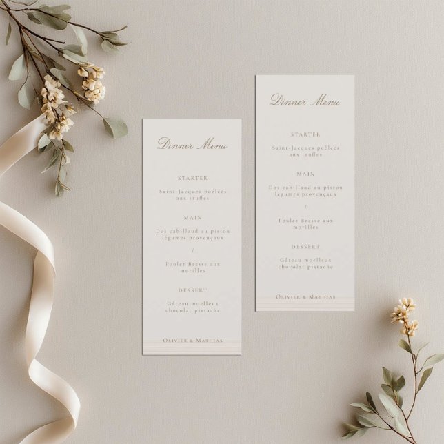 Champagne Guld Modern Minimalistisk Elegant Meny K Inbjudningar (Skapare uppladdad)