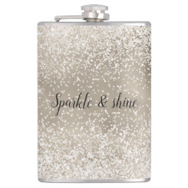 Champagne Guld White Glitzy Glitter Fickplunta