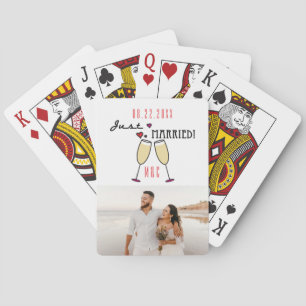 Champagne Hearts Photo Ny gifta Casinokort
