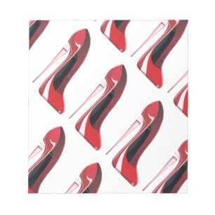 Champagne Heel Red Stiletto Shoe Art Anteckningsblock