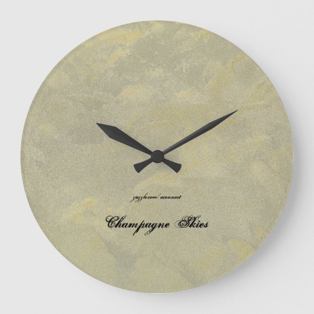 Champagne Himlar Stor Klocka (Framsida)