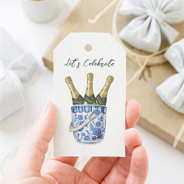 Champagne i Chinoiserie Isbalja Presentkort Presentetikett