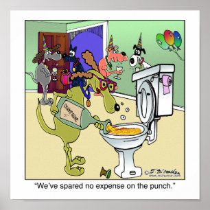 Champagne i Toilet Poster