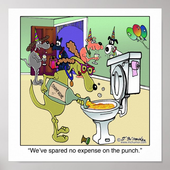 Champagne i Toilet Poster (Framsidan)