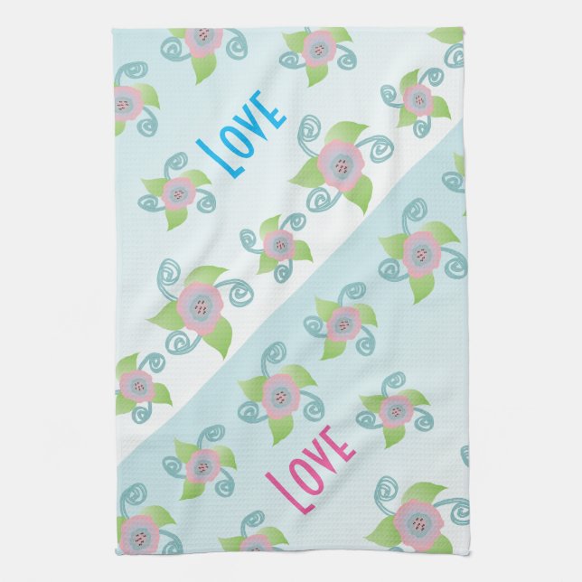 Champagne Ice Blue Kökshandduk (Vertikal)