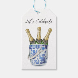 Champagne in Chinoiserie Ice Bucket Gift Märkre Presentetikett