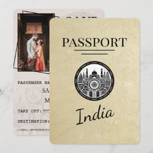 Champagne India Passport - spara datum Datumet