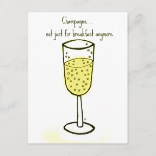 Champagne...Inte bara frukost längre Vykort