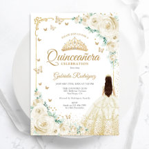 Champagne Ivory Ro Guld Quinceanera