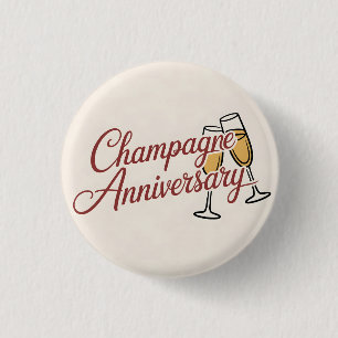 Champagne-jubileumsfirande skriptgrafik knapp