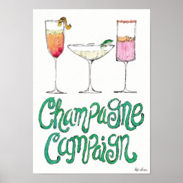 Champagne Kampanj Print Poster