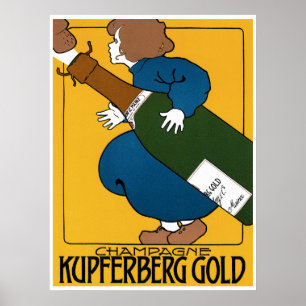 Champagne Kupferberg Guld Poster
