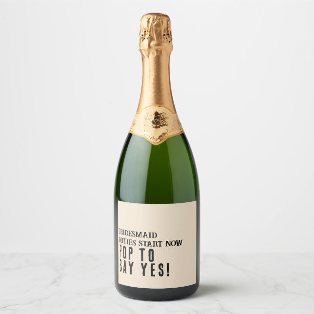 Champagne Label Bridesmaid Frieri (Framsida)